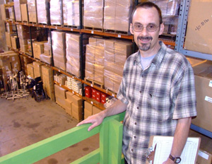 David Bell manages the CURE warehouse