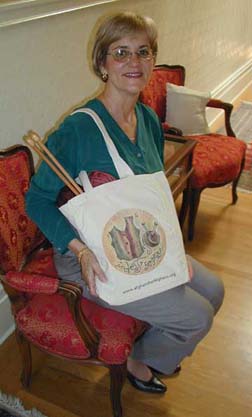 Susan with In-VEST for Peace Tote